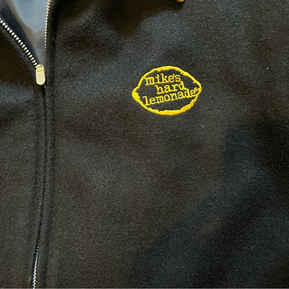Mike’s Hard Lemonade Logo Wool Blend and Leather Zip Zip Front Jacket, Sz XL - Picture 11 of 15